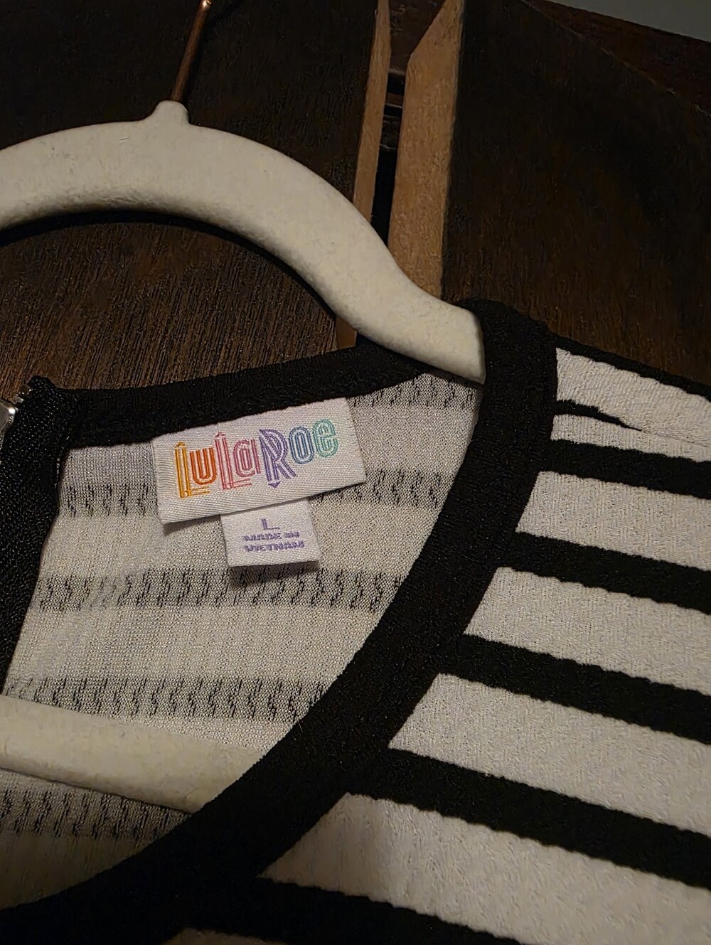 Black & White Striped Fit-and-Flare Dress - Picture 4 of 4
